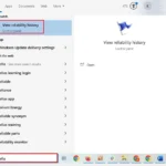 Cách mở Windows Reliability Monitor bằng thanh tìm kiếm Start Menu Windows 11