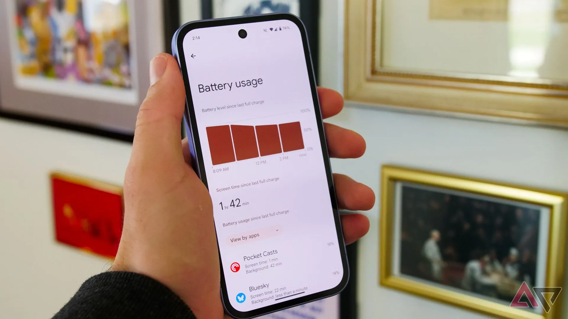 Giao diện theo dõi tình trạng pin trên Google Pixel