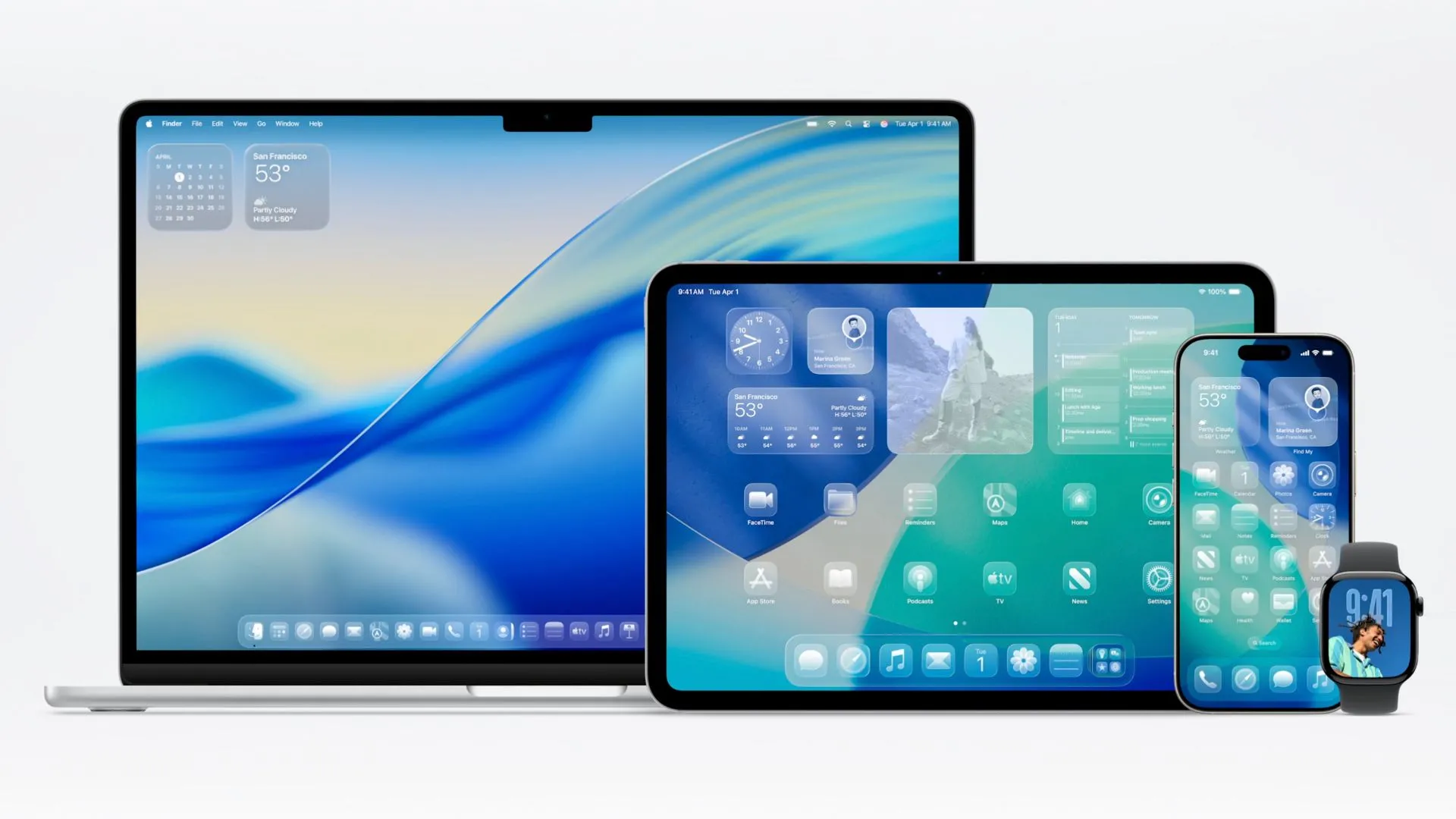 Giao diện tổng quan của iPadOS 26 với thiết kế Liquid Glass mới