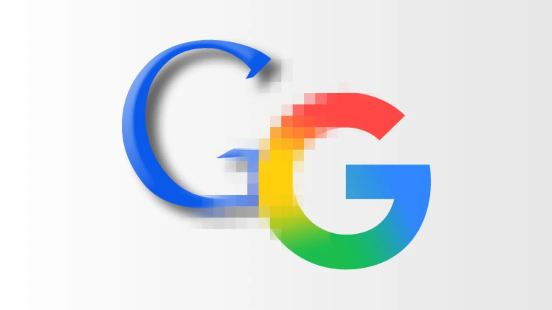 Hình ảnh chuyển đổi từ logo Google cũ sang logo mới