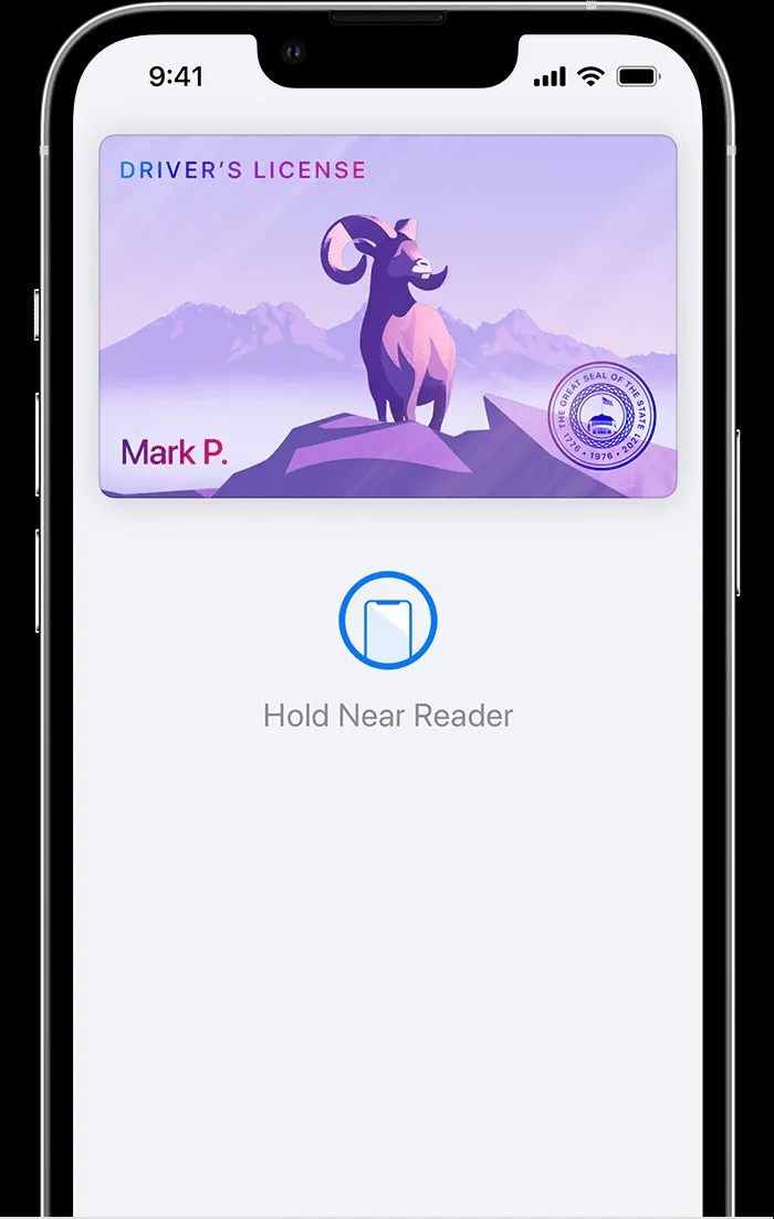 Mô phỏng hiển thị bằng lái xe trong Apple Wallet
