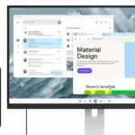 Mô tả cửa sổ ứng dụng nổi trên giao diện desktop Android QPR1 Beta 2