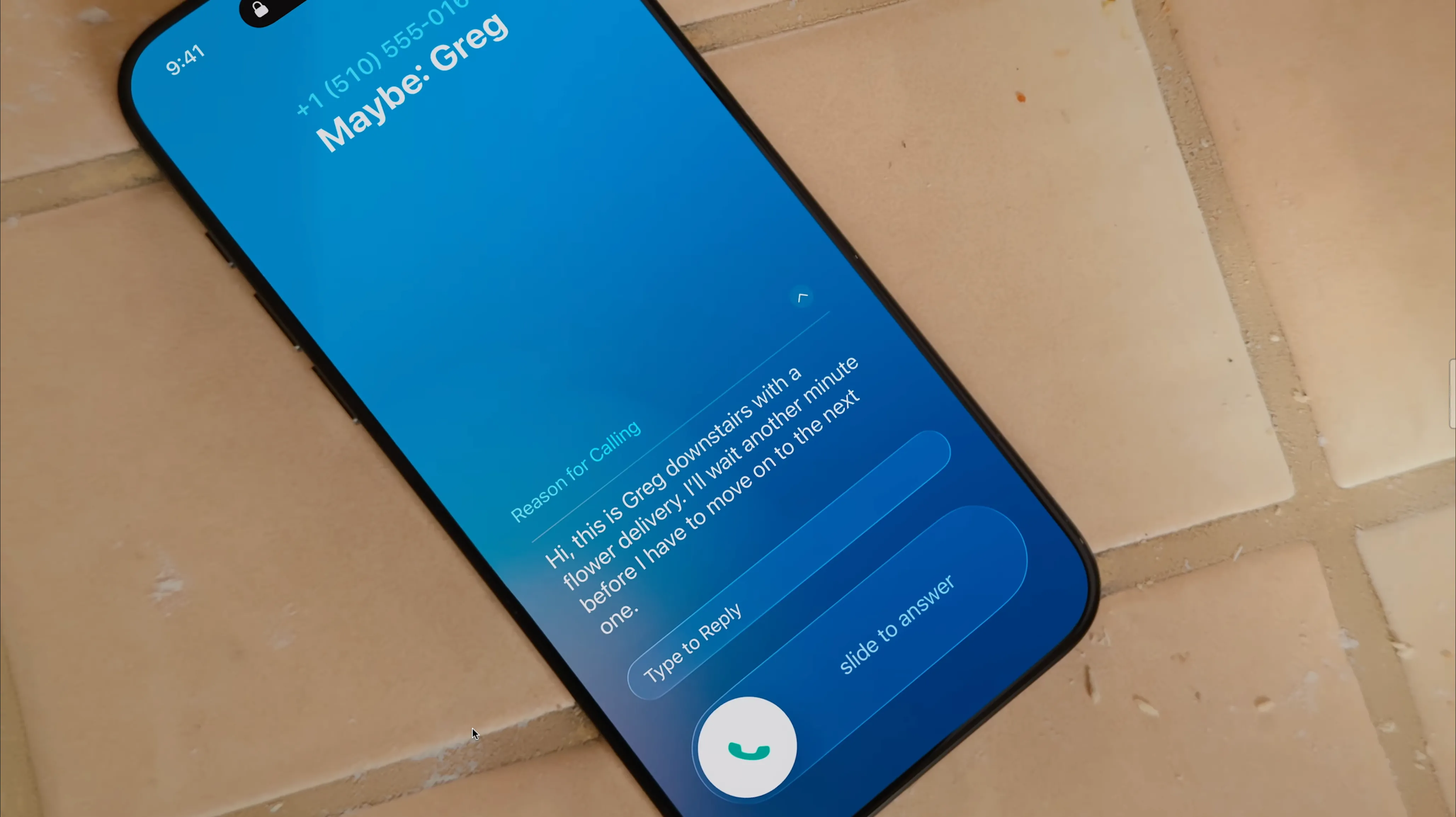 Tính năng Lọc Cuộc gọi (Call Screening) trên iOS 26 hiển thị nội dung cuộc gọi đến.