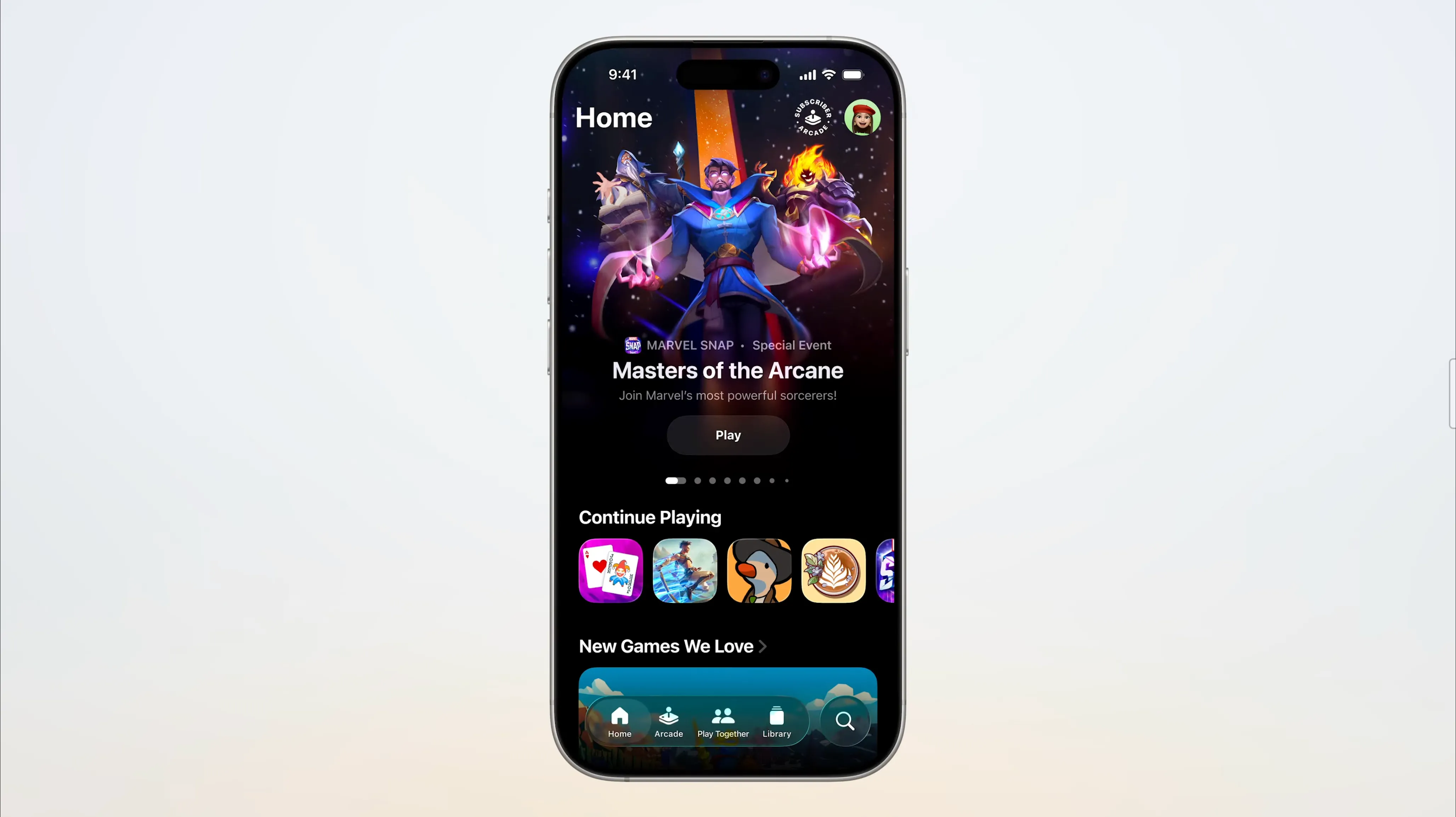 Ứng dụng Trò chơi (Games) hoàn toàn mới trong iOS 26 giúp quản lý và khám phá game dễ dàng.