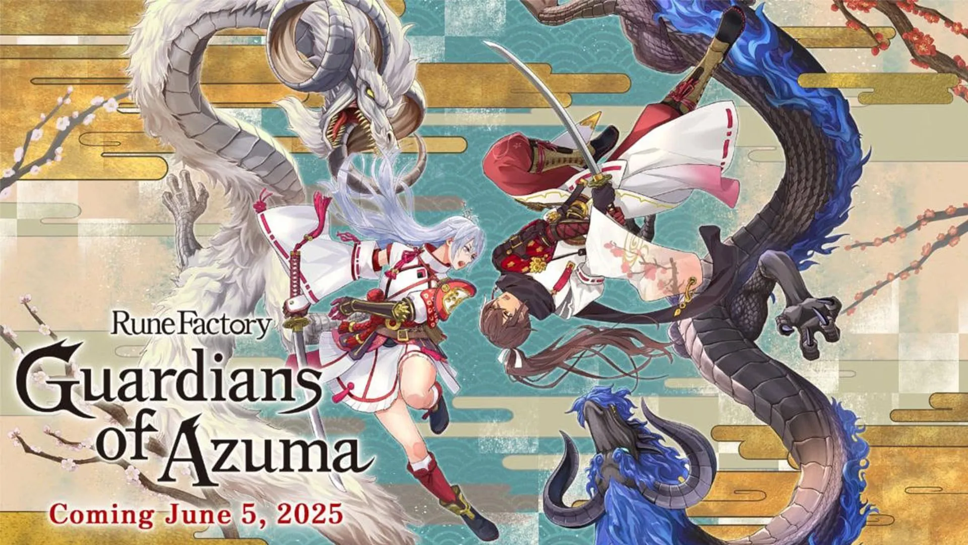 Bìa đĩa game Rune Factory Guardians of Azuma, minh họa các nhân vật trong một thế giới giả tưởng, gợi ý về một cuộc phiêu lưu nông trại kết hợp RPG.