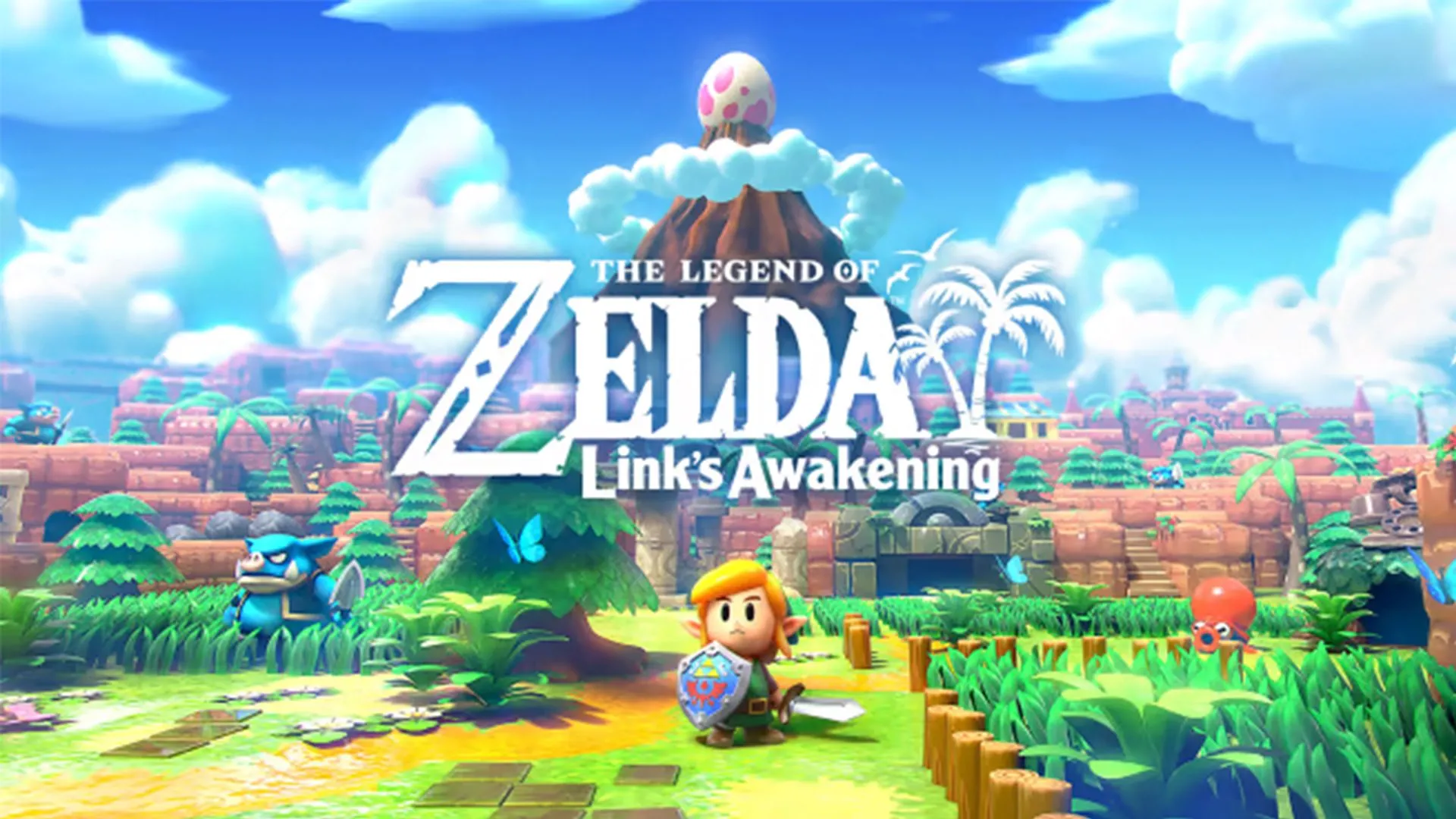 Bìa đĩa game The Legend of Zelda: Link’s Awakening cho Nintendo Switch 1, thể hiện phong cách nghệ thuật hoạt hình đặc trưng.