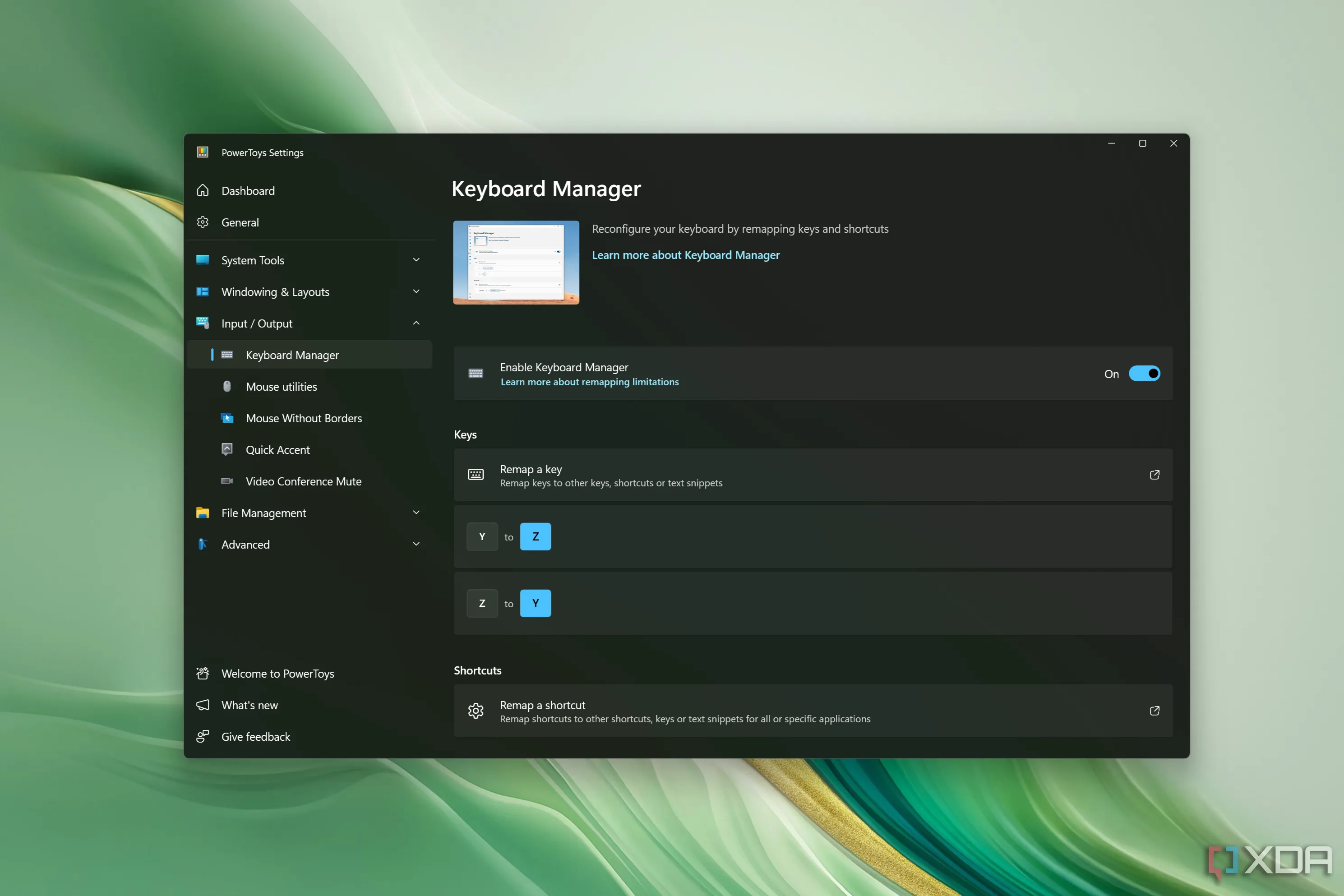 Cài đặt Keyboard Manager trong PowerToys giúp tùy chỉnh phím và phím tắt Windows