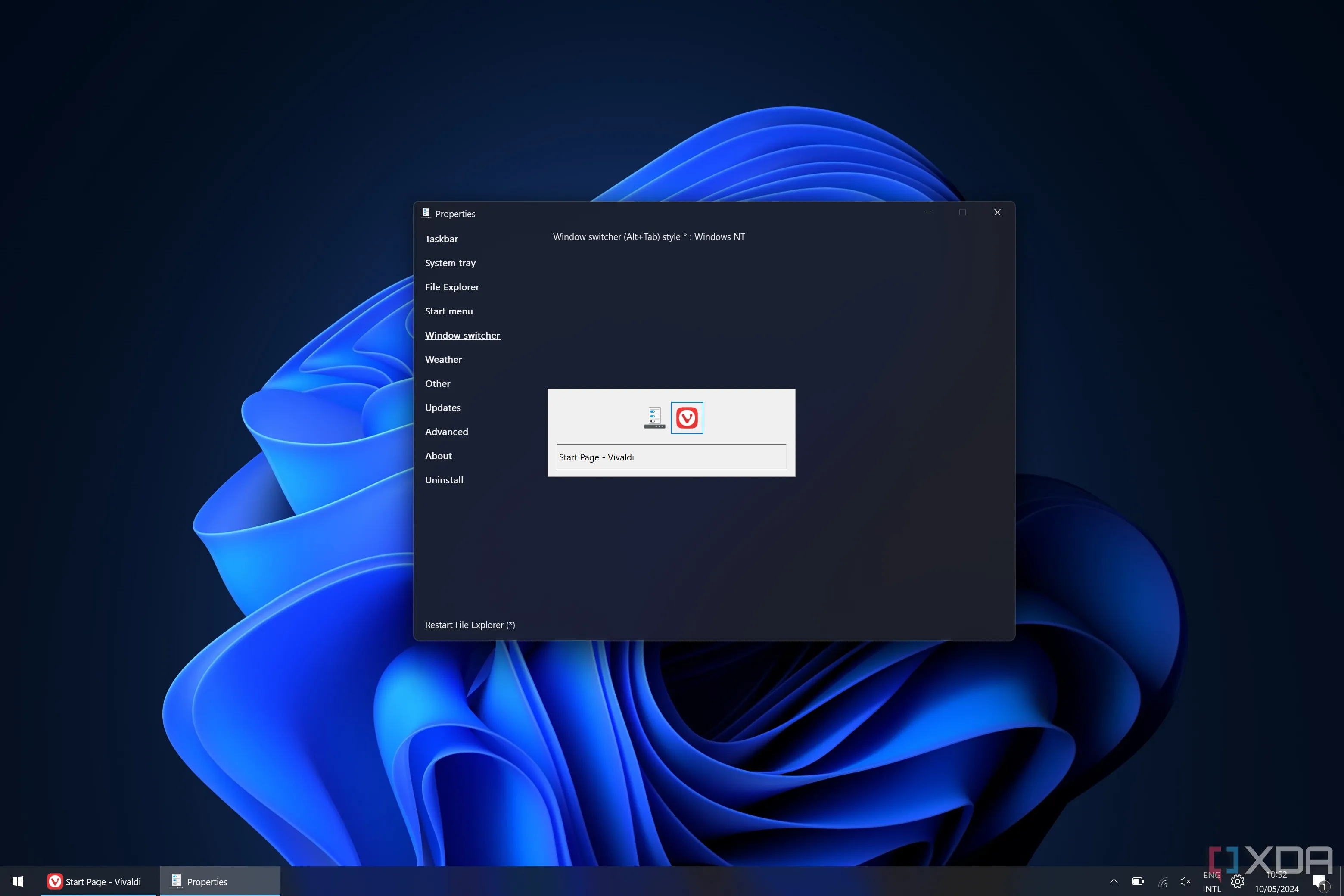 Cài đặt Task Switcher trong ứng dụng ExplorerPatcher