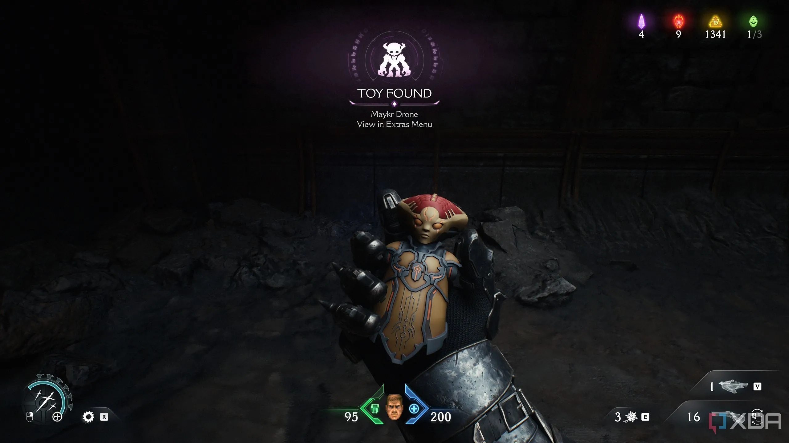 Đồ chơi sưu tầm Maykr Drone trong Chương 20 của Doom: The Dark Ages