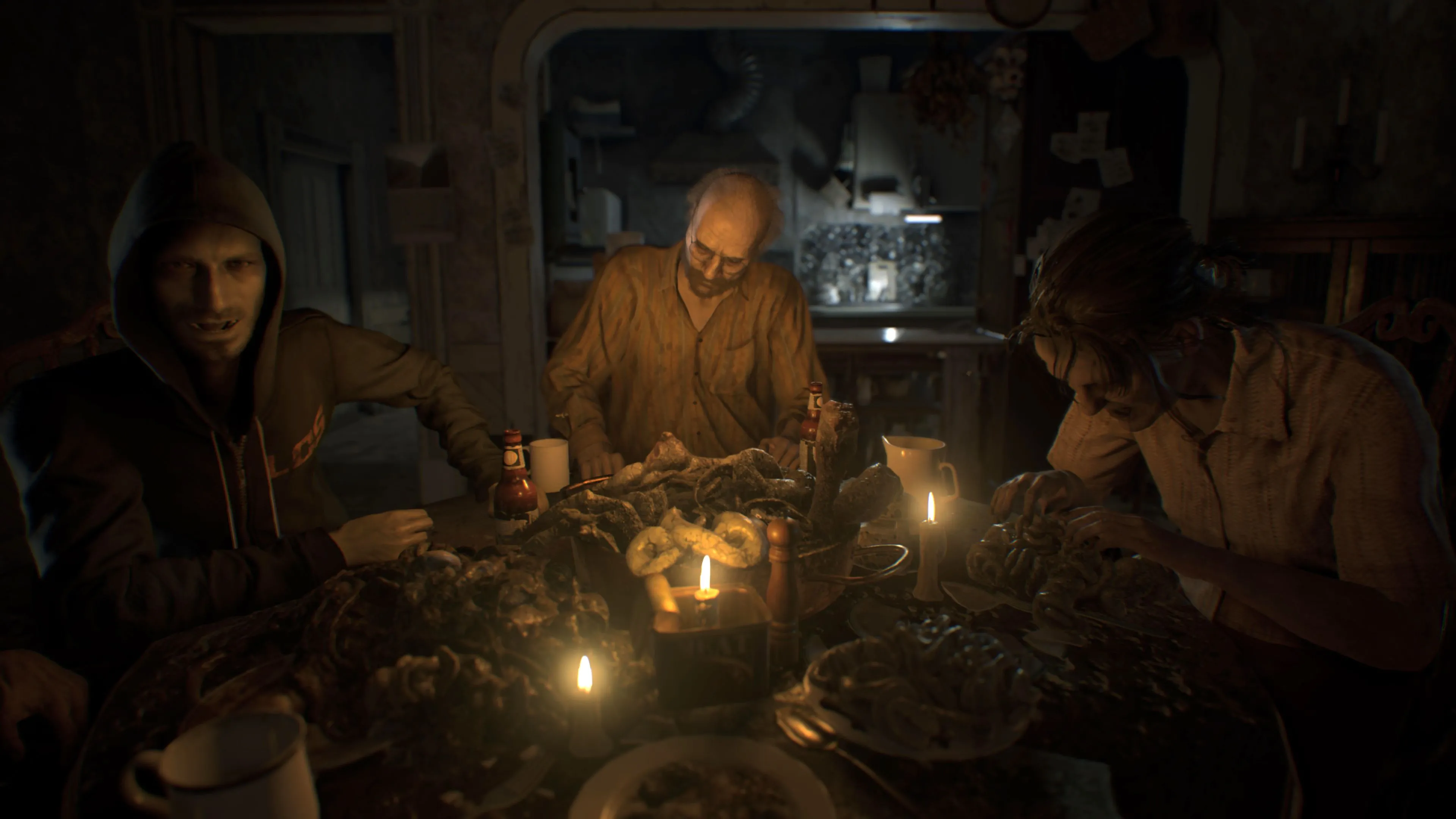 Gia đình Baker bí ẩn trong Resident Evil 7, bối cảnh bữa ăn kinh hoàng