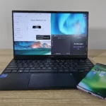Giao diện Notion và Obsidian trên laptop cùng ứng dụng năng suất trên điện thoại