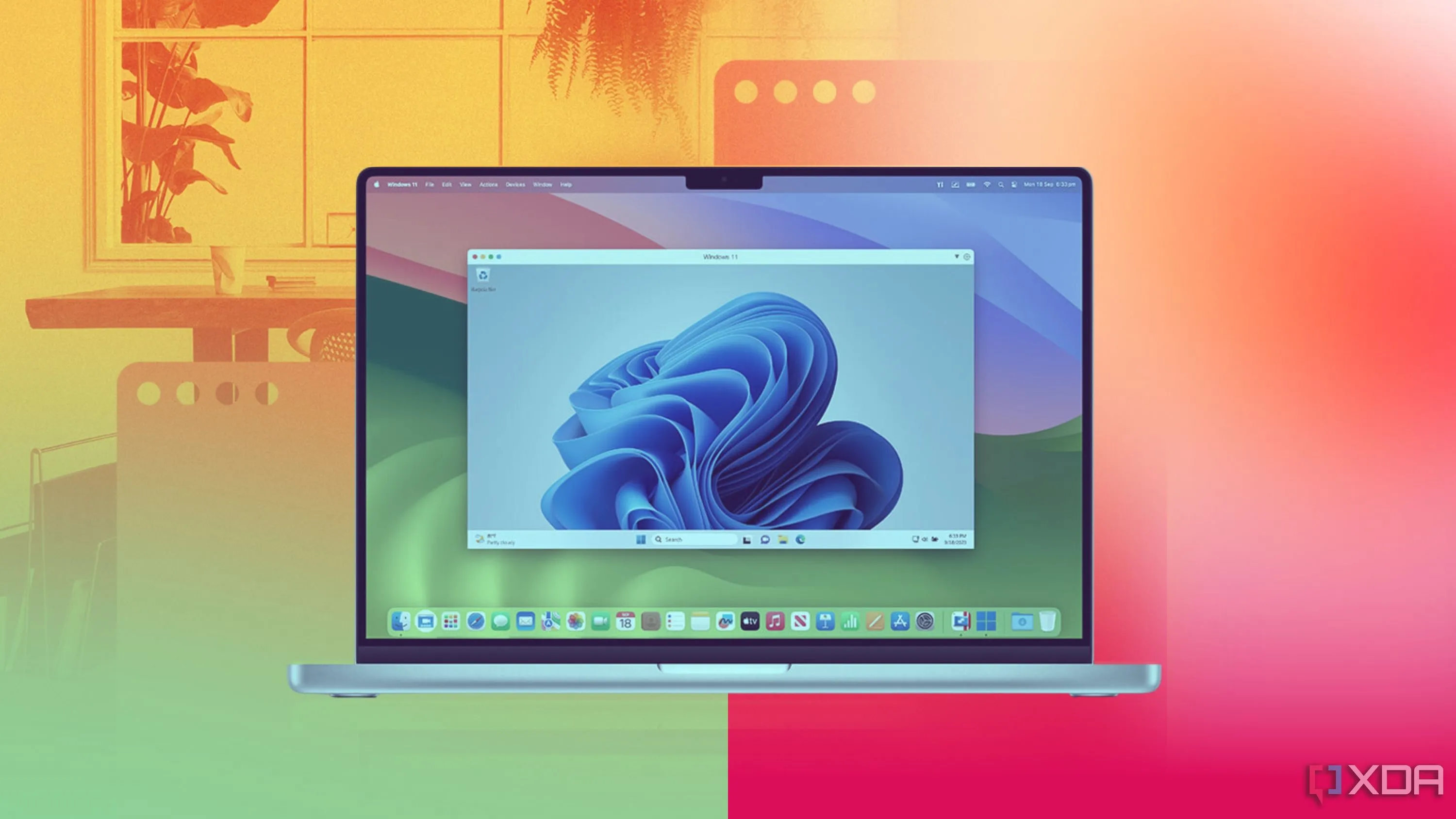 Giao diện Parallels Desktop 20 đang hoạt động trên máy Mac, minh họa tích hợp liền mạch