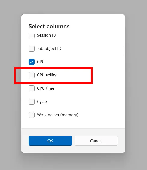 Giao diện Task Manager Windows 11 hiển thị thông số sử dụng CPU đã được chuẩn hóa