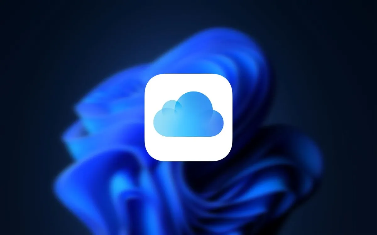 Giao diện ứng dụng iCloud dành cho Windows, hiển thị các tùy chọn đồng bộ ảnh, drive và mật khẩu
