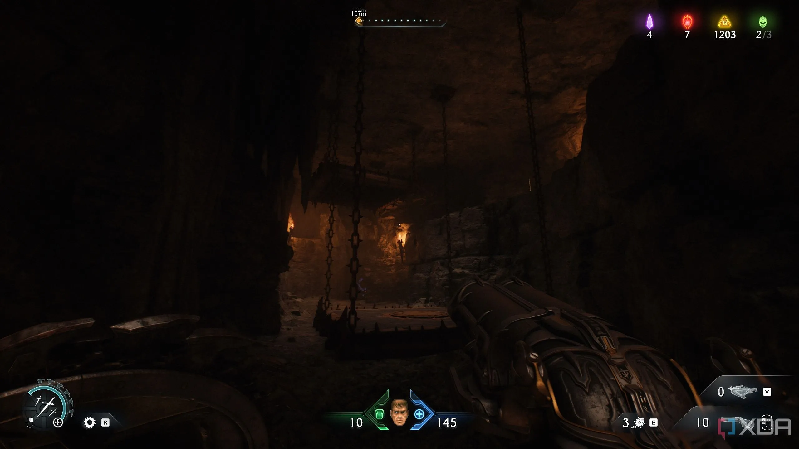 Hai bẫy gai từ trần nhà trong Chương 20 của Doom: The Dark Ages