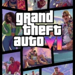 Hình ảnh bìa chính thức của Grand Theft Auto 6, thể hiện phong cách đồ họa đặc trưng và không khí chờ đợi của tựa game bom tấn.