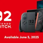 Hình ảnh quảng cáo Nintendo Switch 2 với thông báo ngày ra mắt 5 tháng 6 năm 2025