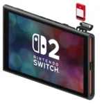 Hình ảnh tay cầm và thẻ game Nintendo Switch 2