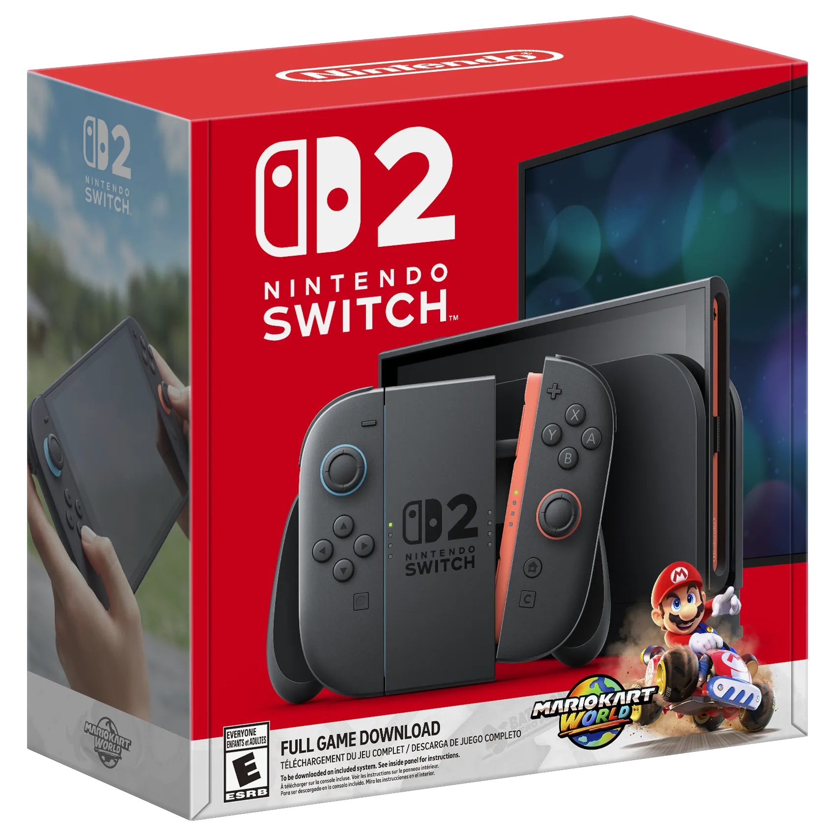 Hộp bundle Nintendo Switch 2 kèm game Mario Kart World
