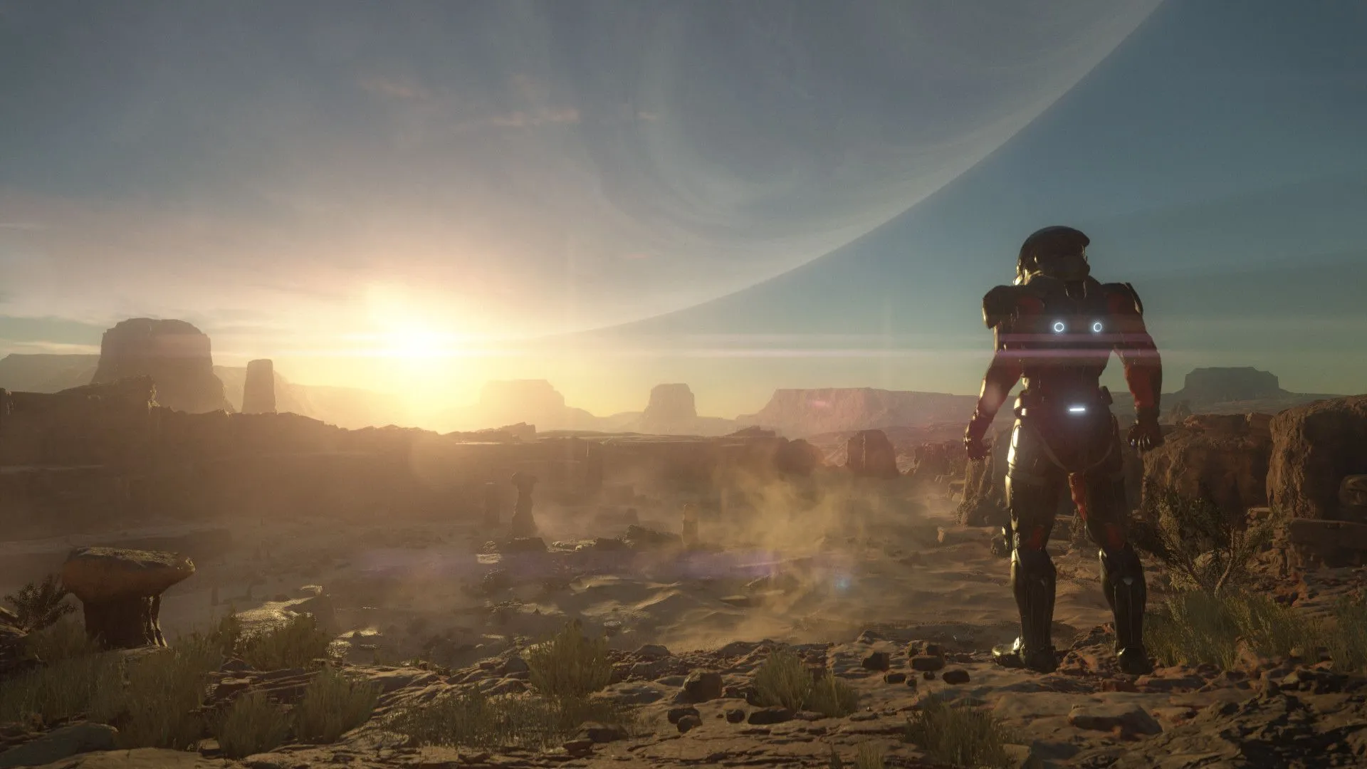 Khung cảnh thế giới mở trong Mass Effect Andromeda, gợi mở khả năng liên kết với game mới