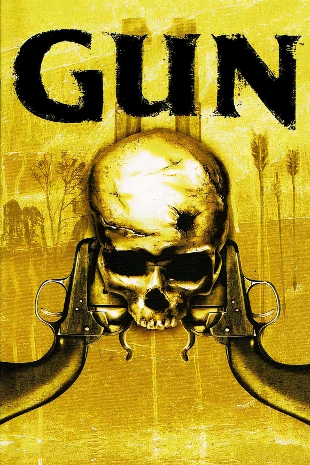 Màn hình tiêu đề game Gun với hình ảnh cao bồi chính