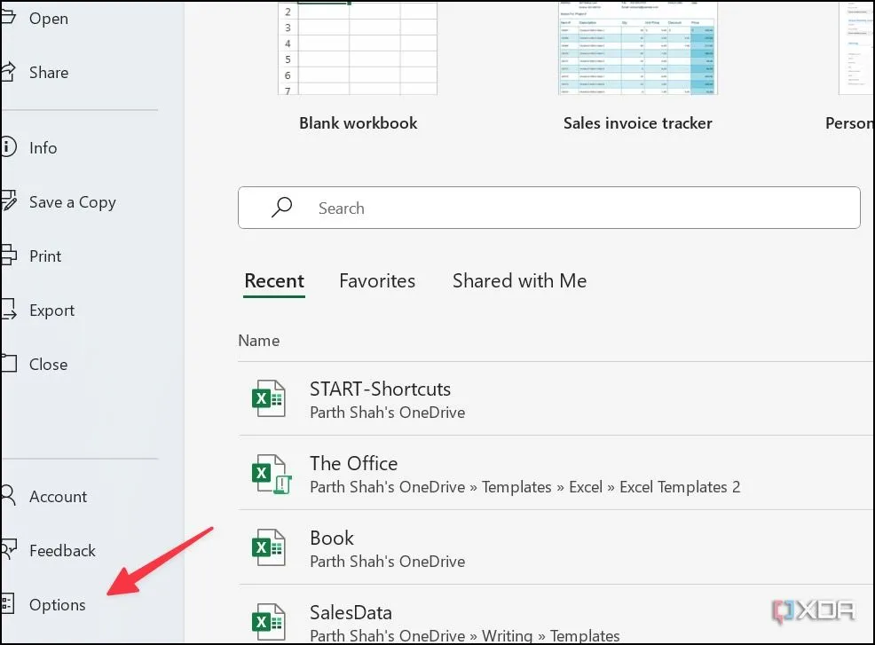 Mở tùy chọn Advanced trong cài đặt Excel