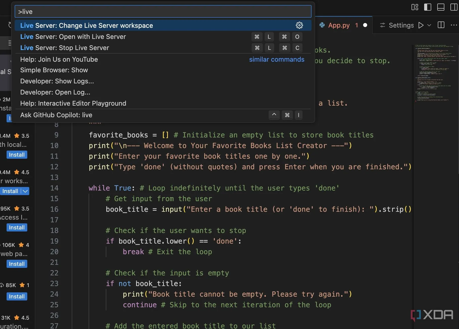 Trang web tự động tải lại trong trình duyệt nhờ tiện ích Live Server khi thay đổi code trong VS Code.