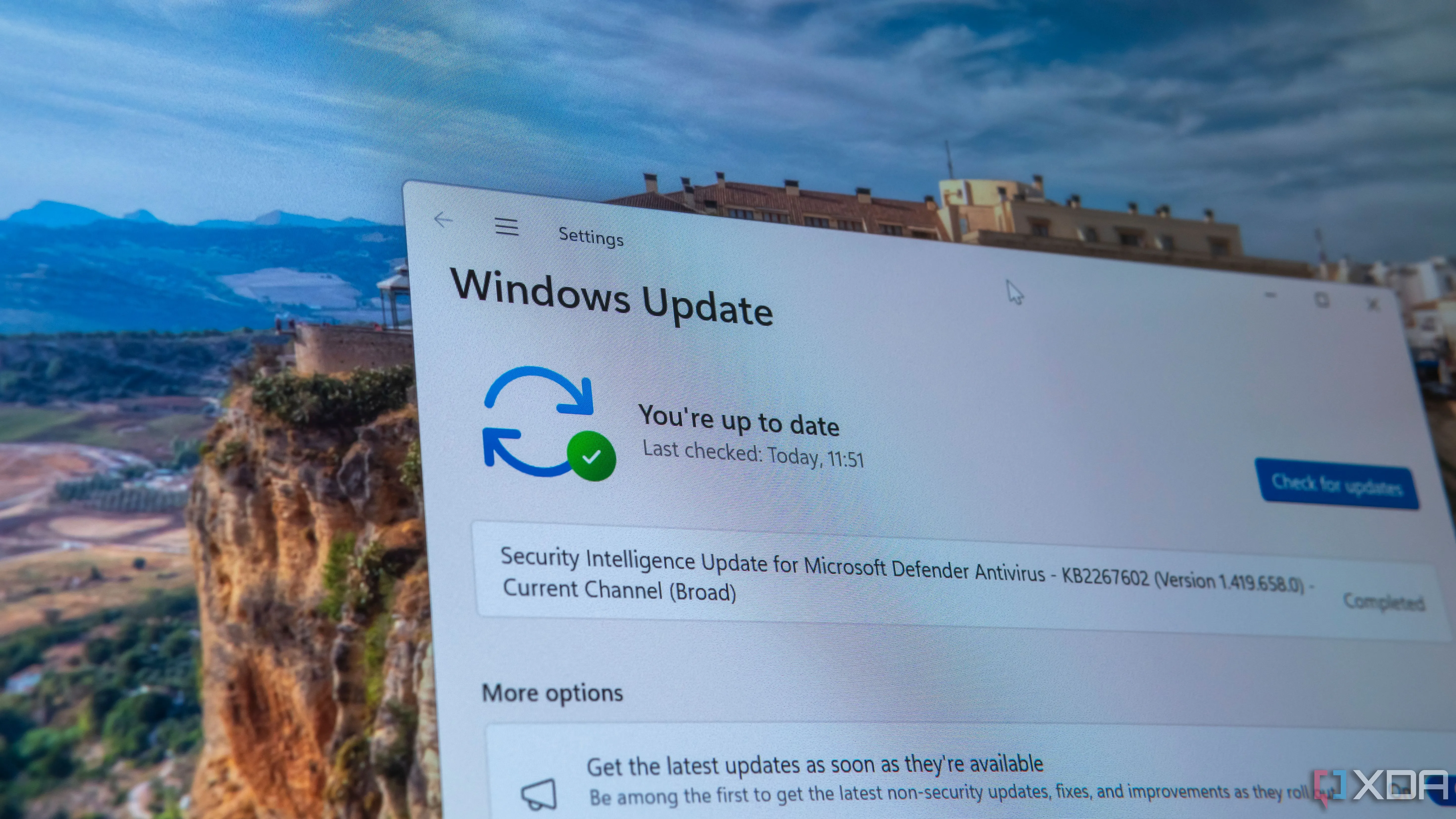 Trang Windows Update trên Windows 11, hiển thị giao diện quản lý cập nhật hệ điều hành.