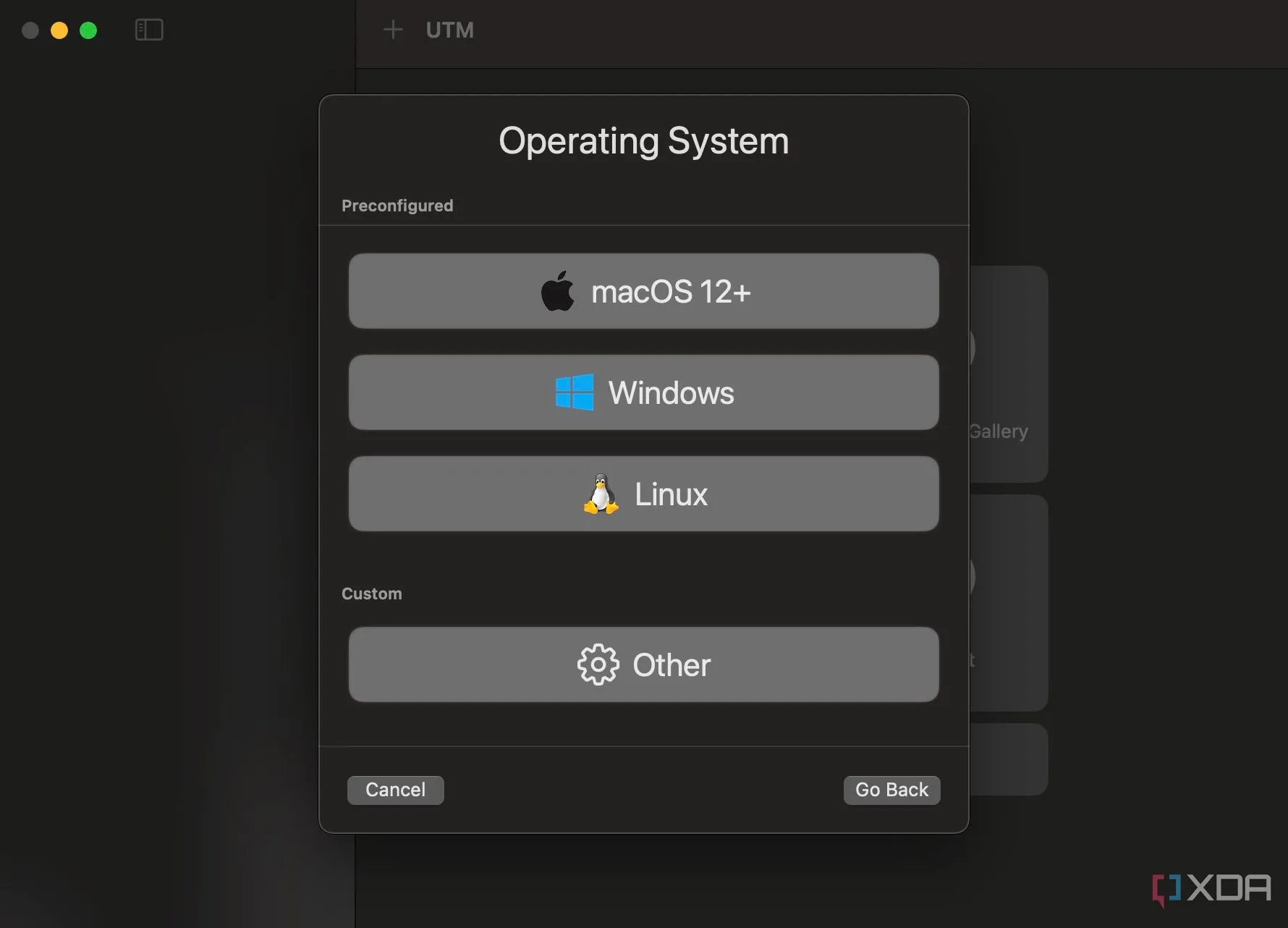 UTM đang chạy một máy ảo trên máy Mac