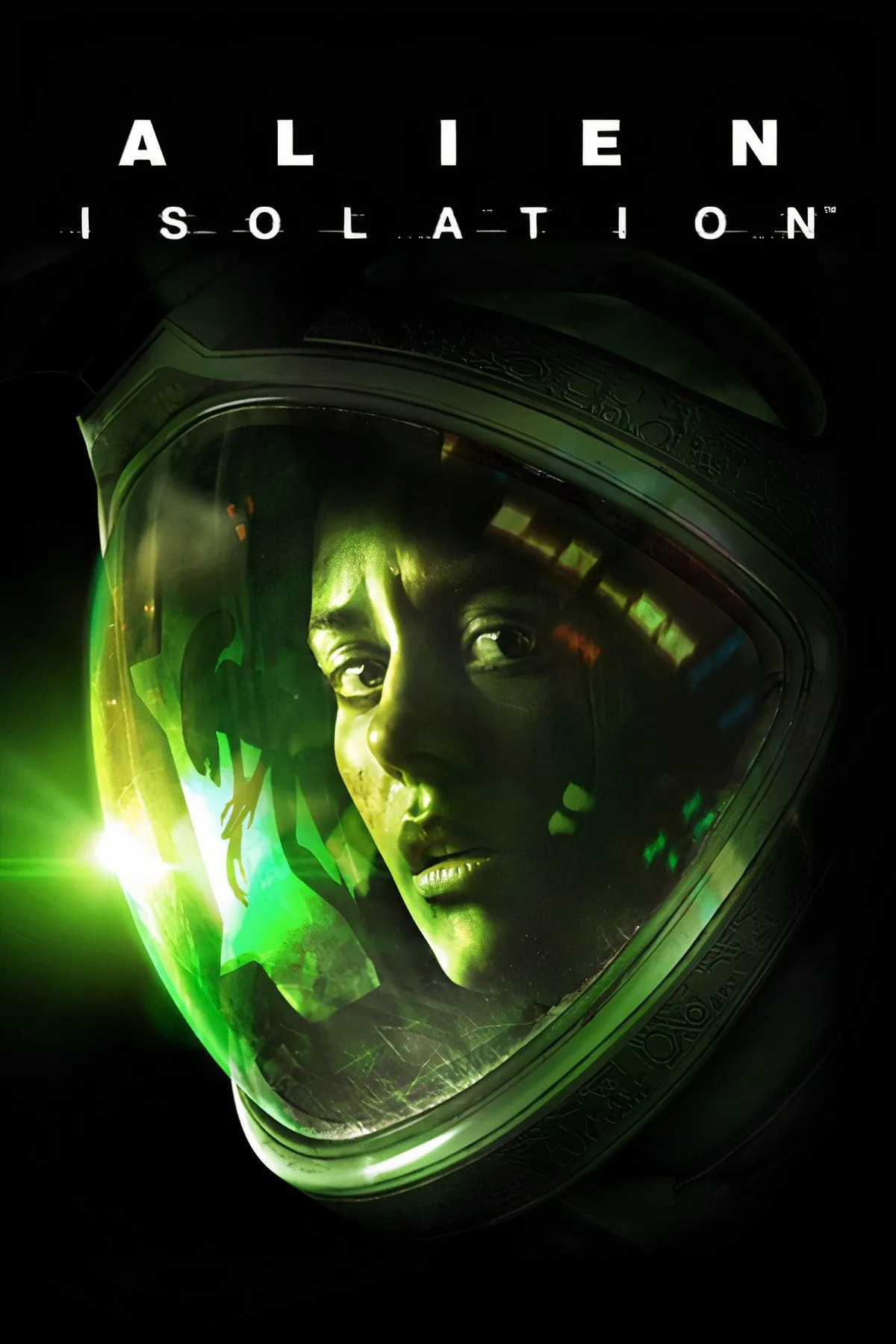 Amanda Ripley lén lút trốn Alien trong game Alien Isolation trên trạm vũ trụ Sevastopol