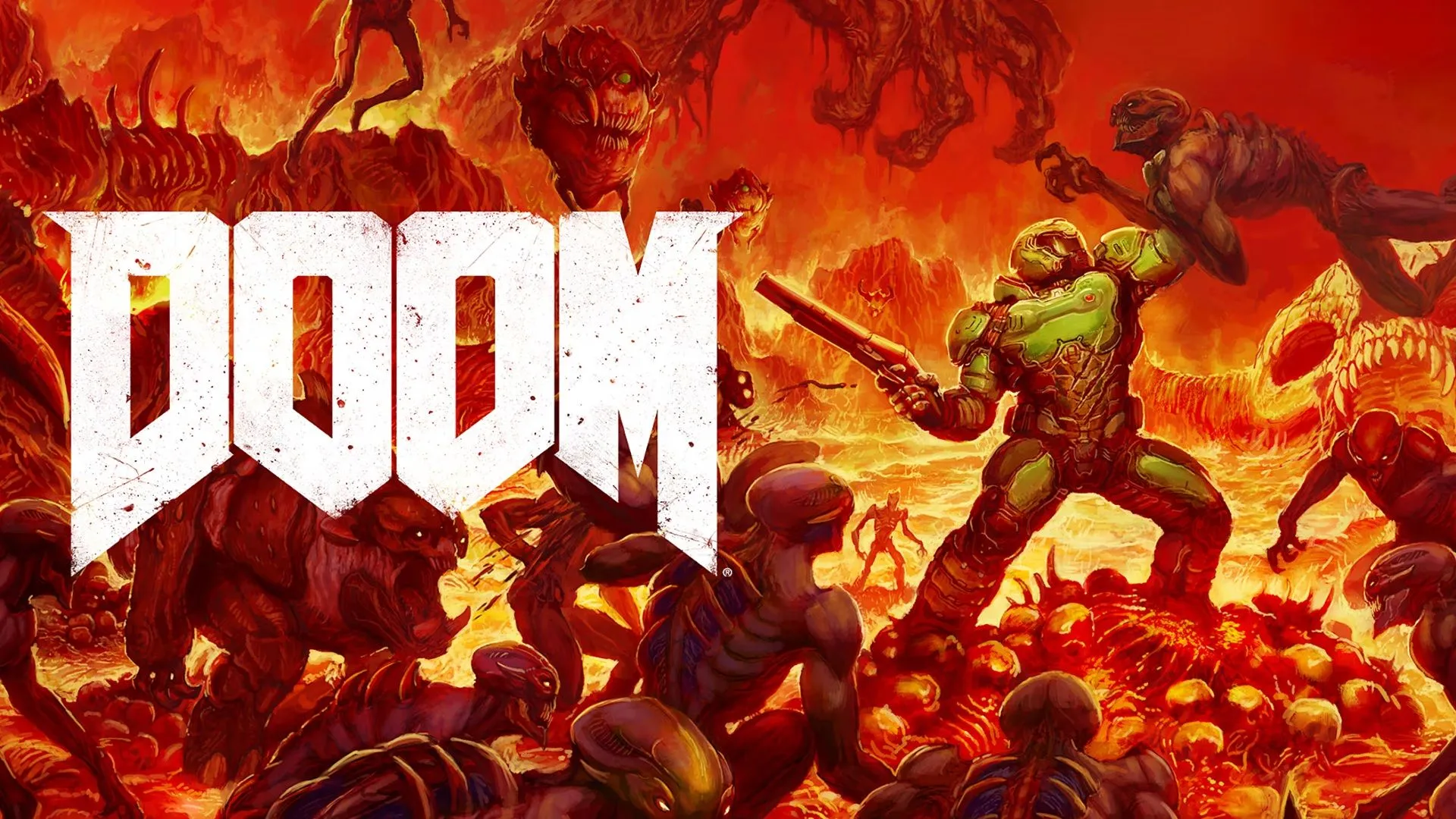 Ảnh bìa game Doom 2016 trên hệ máy Nintendo Switch, một tựa game cần nâng cấp cho Switch 2