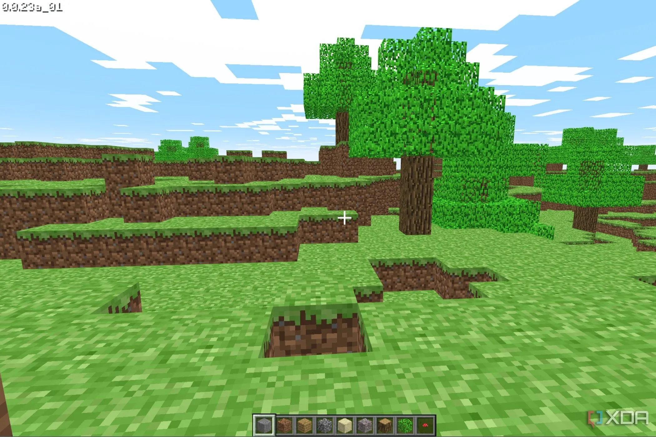 Ảnh chụp màn hình game Minecraft Classic đang chạy trong trình duyệt web