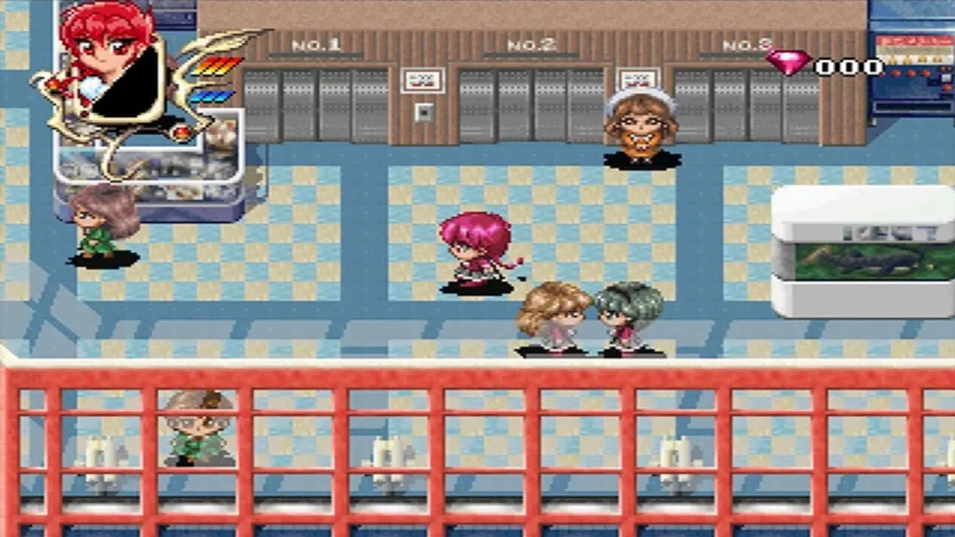 Ảnh chụp màn hình gameplay game nhập vai Magic Knight Rayearth trên console Sega Saturn