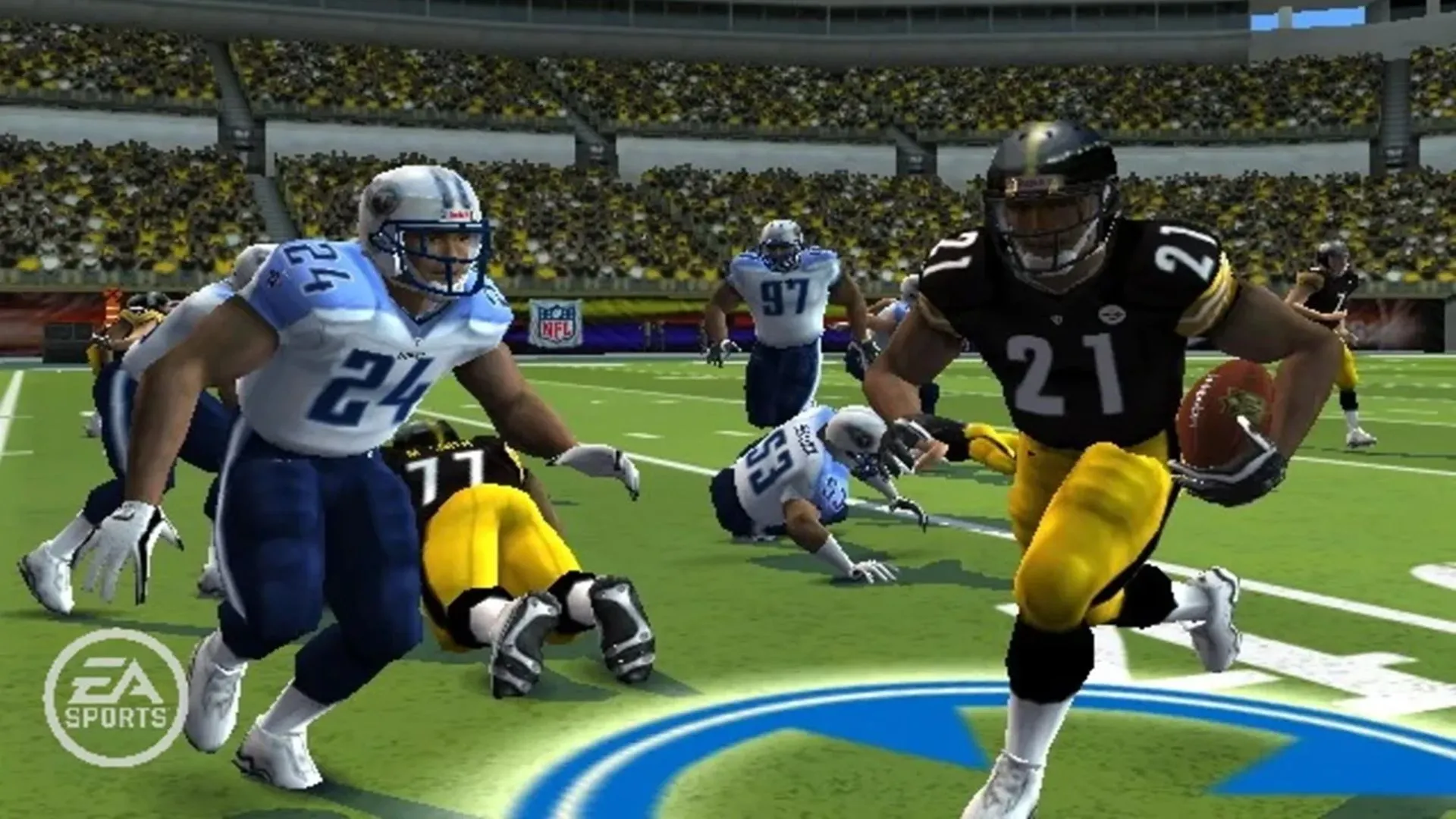 Ảnh chụp màn hình gameplay Madden 09 với giao diện đặc trưng