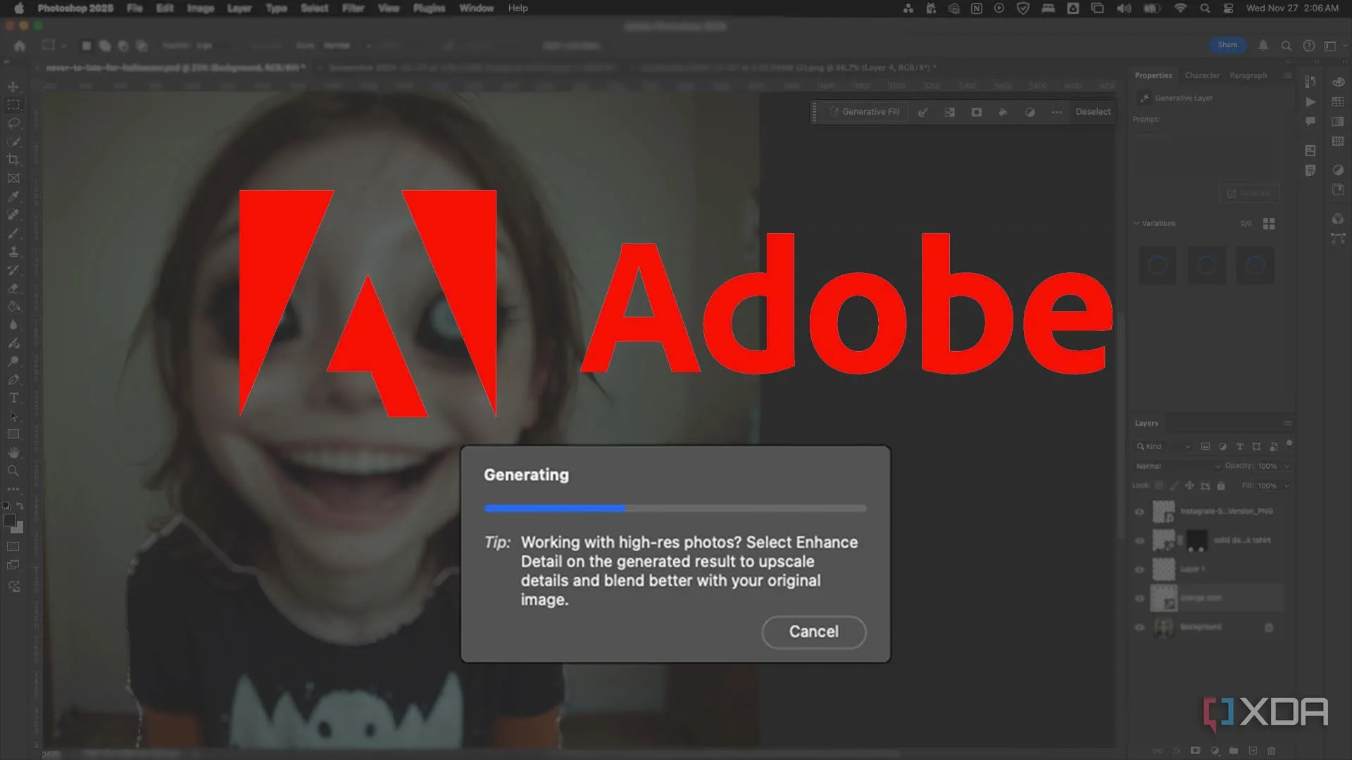 Ảnh minh họa tính năng Generative Fill và Expand của Adobe Photoshop bằng AI