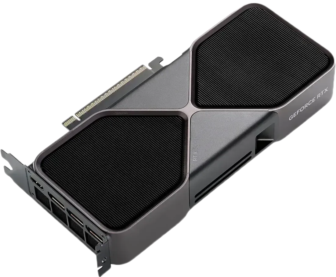 Ảnh sản phẩm của Nvidia RTX 5070 Founders Edition, một card đồ họa với thiết kế tản nhiệt kép và các thông số kỹ thuật được liệt kê