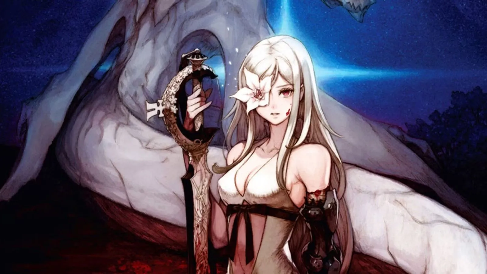 Artwork chính của Drakengard 3 với nhân vật Zero, game nhập vai hành động PS3