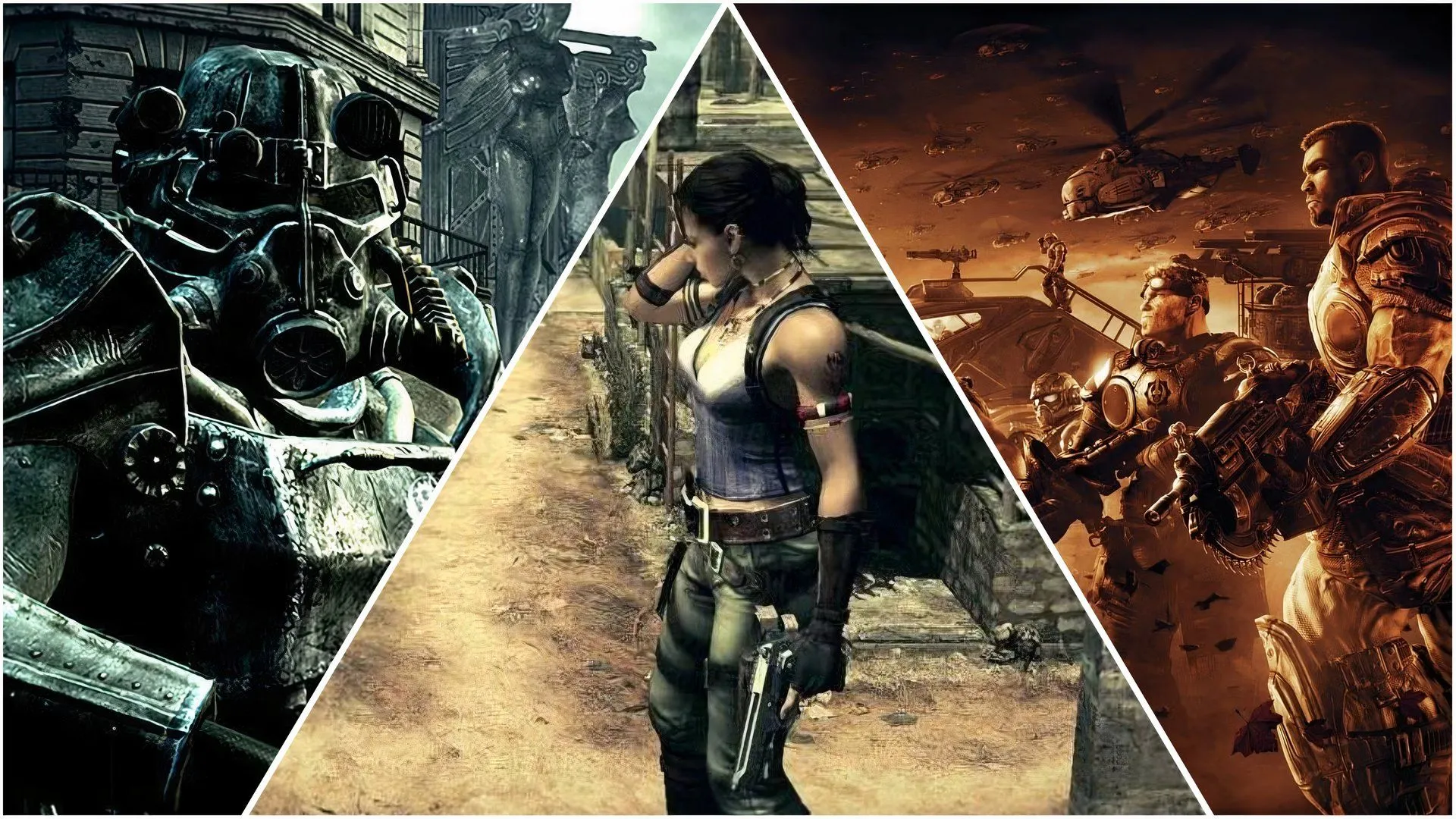 Ba game Xbox 360 kinh điển gồm Gears of War, Halo và Mass Effect trên hình ảnh tổng hợp