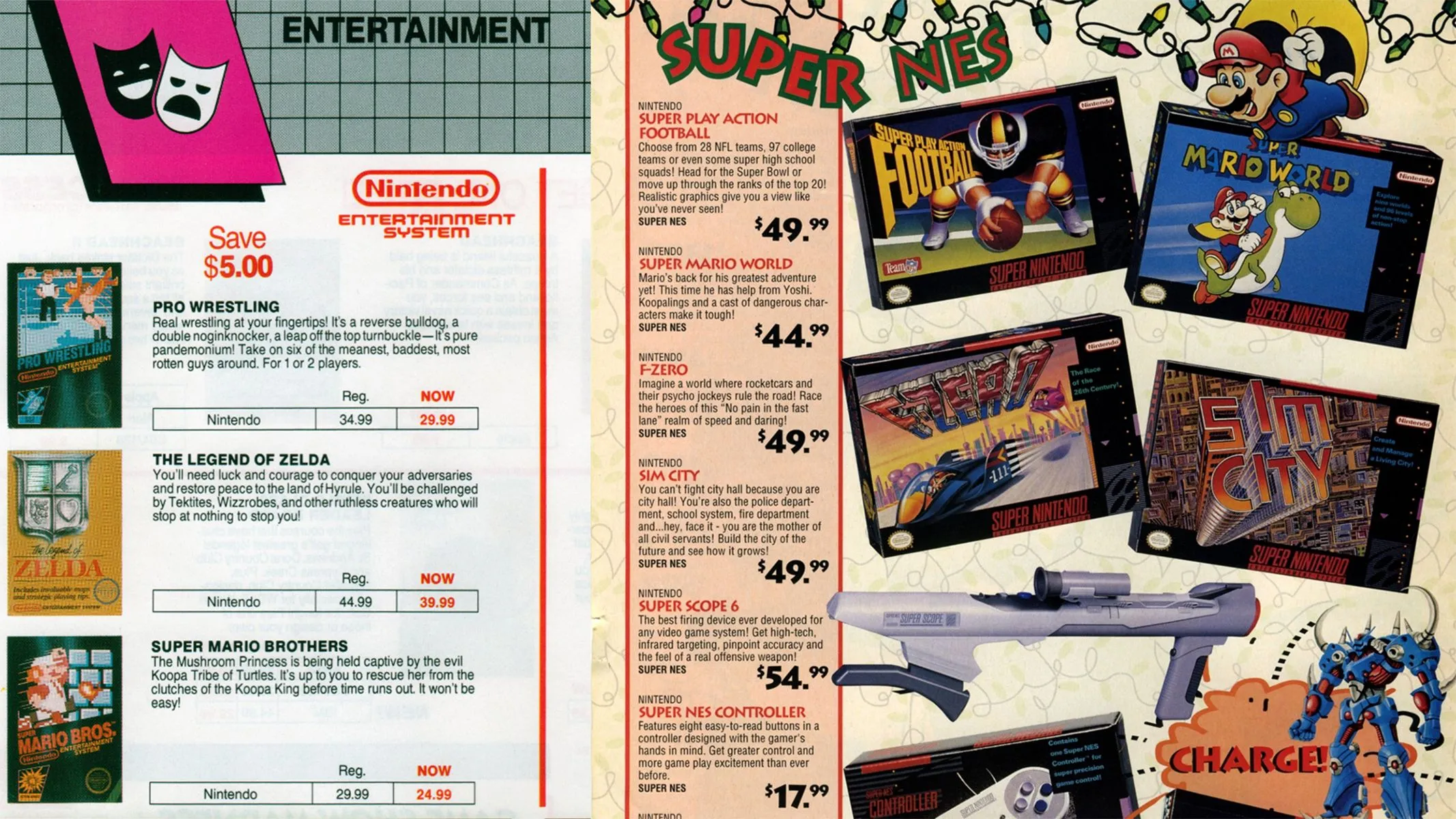 Bảng giá game NES và SNES từ Hugues Johnson, minh họa giá game thời kỳ đó.