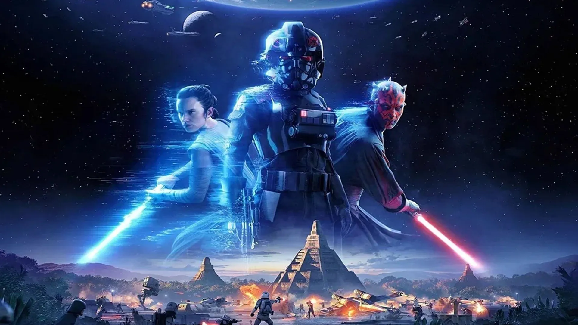 Bìa chính game Star Wars Battlefront 2, game bắn súng quy mô lớn.