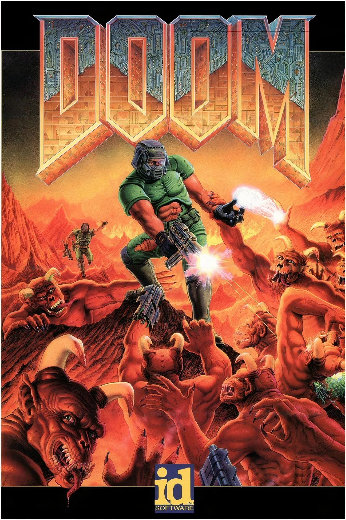 Bìa đĩa game Doom phiên bản Long Box hiếm trên PS1