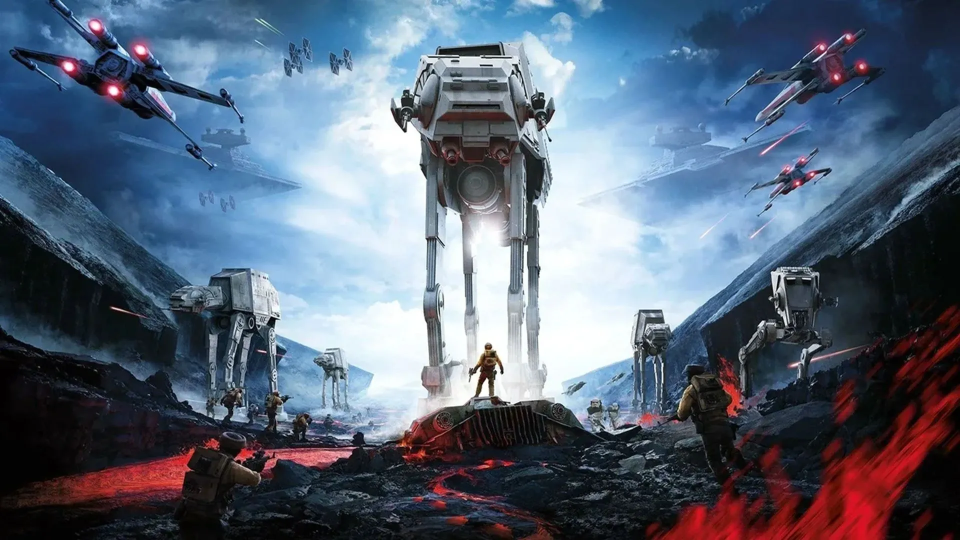 Bìa đĩa game EA Star Wars Battlefront 2015 với đồ họa ấn tượng về các trận chiến Star Wars