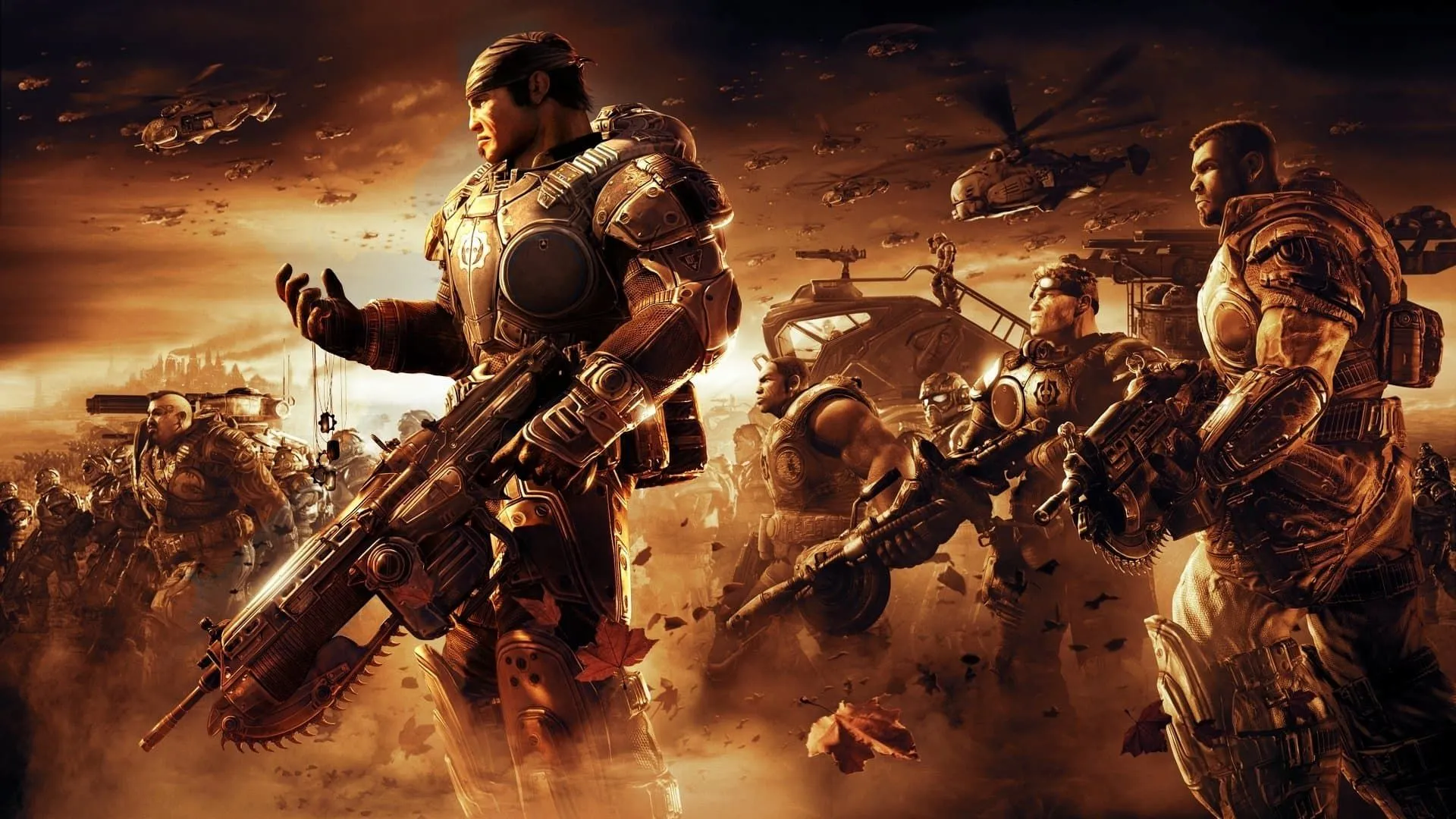 Bìa đĩa game Gears of War 2, một tựa game hành động bắn súng góc nhìn thứ ba