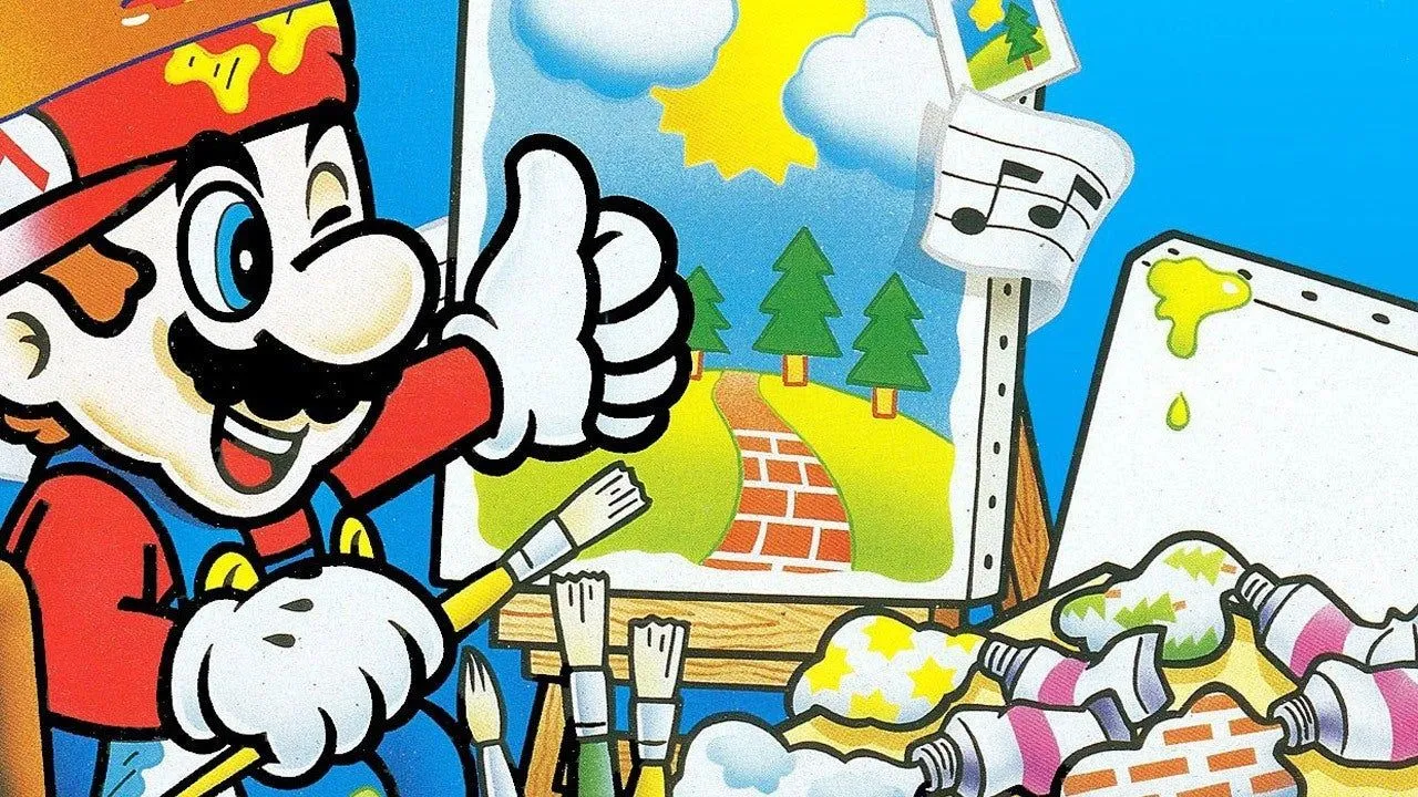 Bìa game Mario Paint dành cho hệ máy SNES