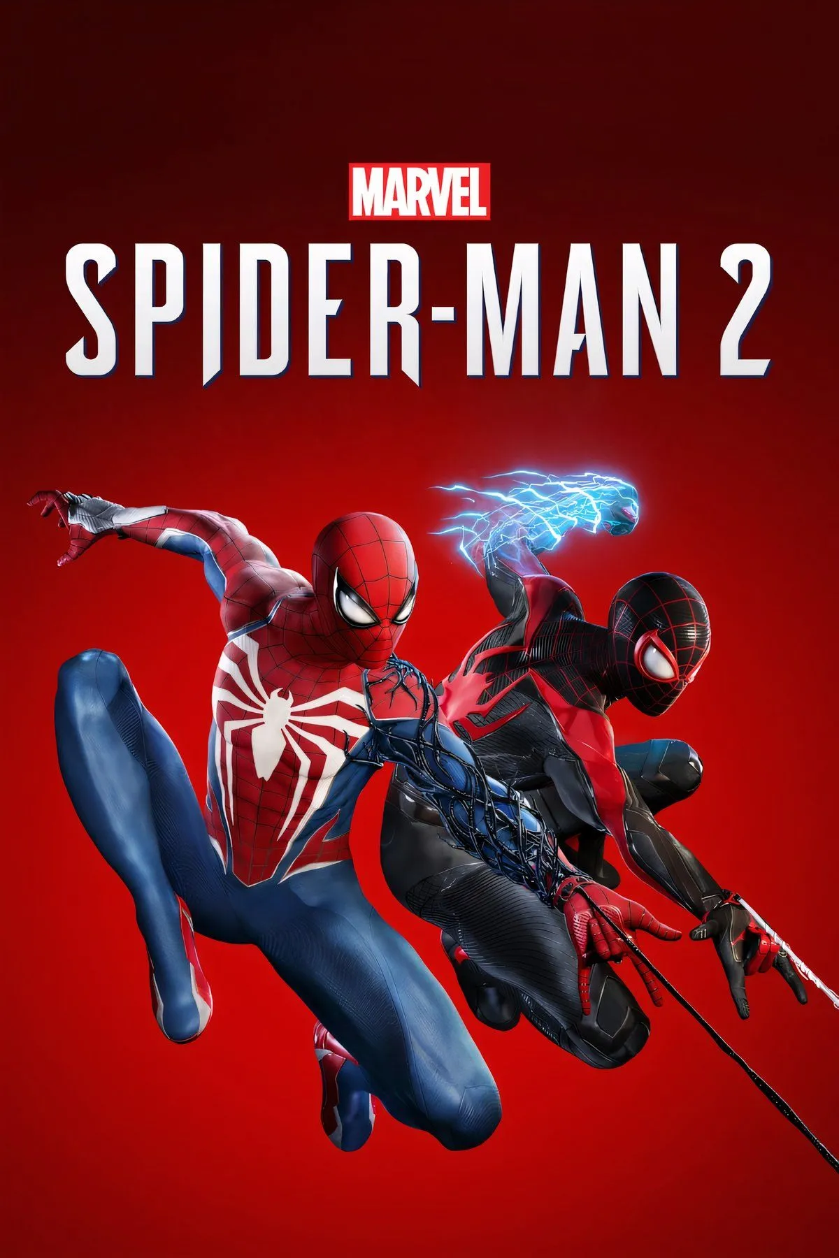Bìa game Marvel's Spider-Man 2, minh họa cho một tựa game độc quyền của PlayStation với các phiên bản port PC thường gặp vấn đề về tối ưu hóa, củng cố luận điểm về chất lượng game port.