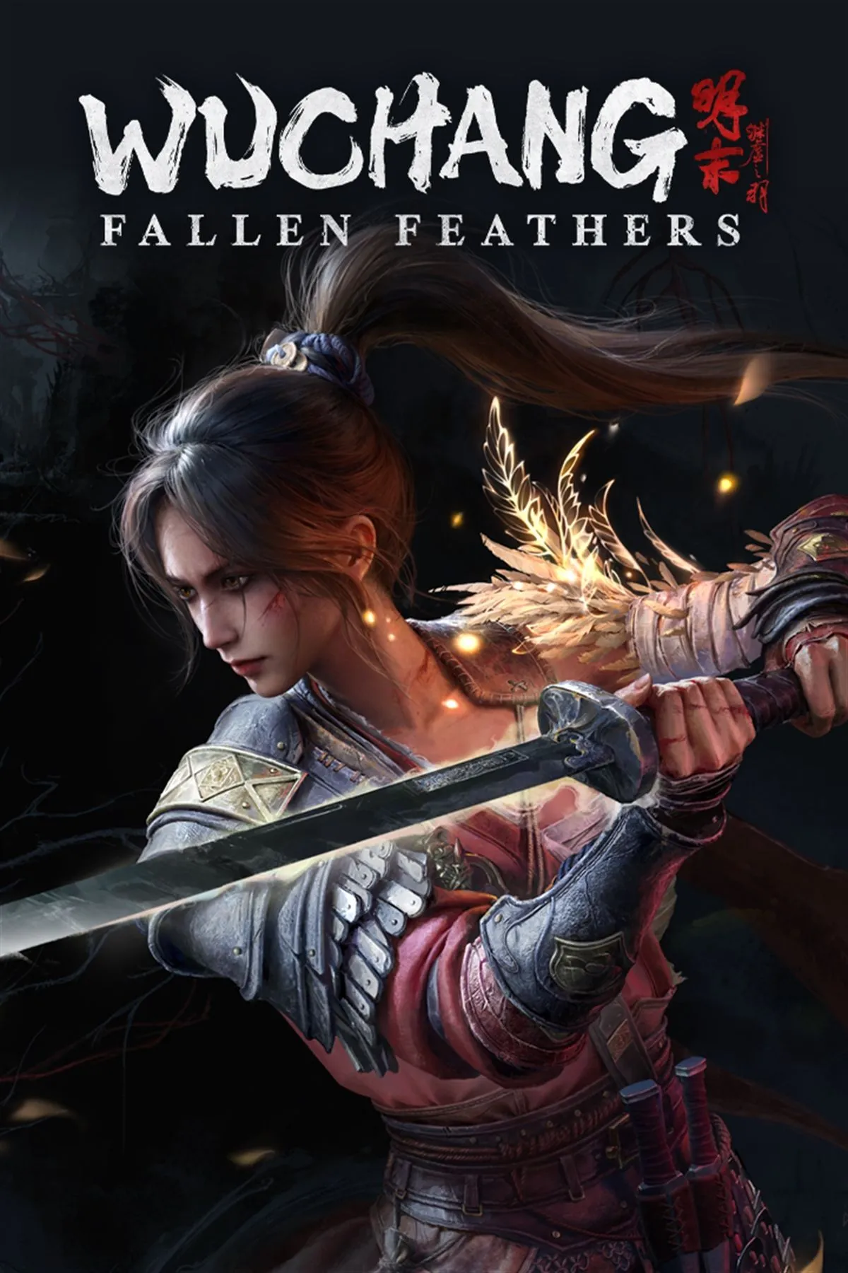 Bìa game WUCHANG Fallen Feathers với thiết kế quái vật ám ảnh, thể hiện phong cách Soulslike