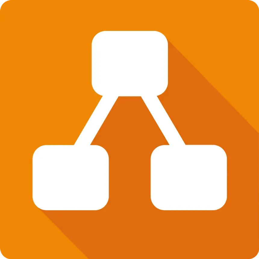 Biểu tượng chính thức của Draw.io (diagrams.net), một trong những phần mềm vẽ sơ đồ hàng đầu