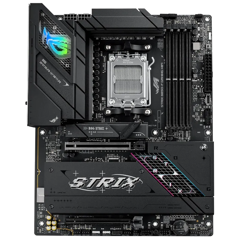 Bo mạch chủ Asus ROG Strix B850-F Gaming WiFi với tản nhiệt VRM