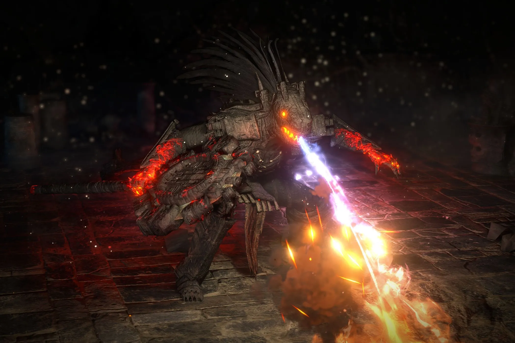 Boss Blackjaw trong Path of Exile 2 đang chiến đấu - Tượng trưng cho những thách thức hấp dẫn và thành công của Grinding Gear Games