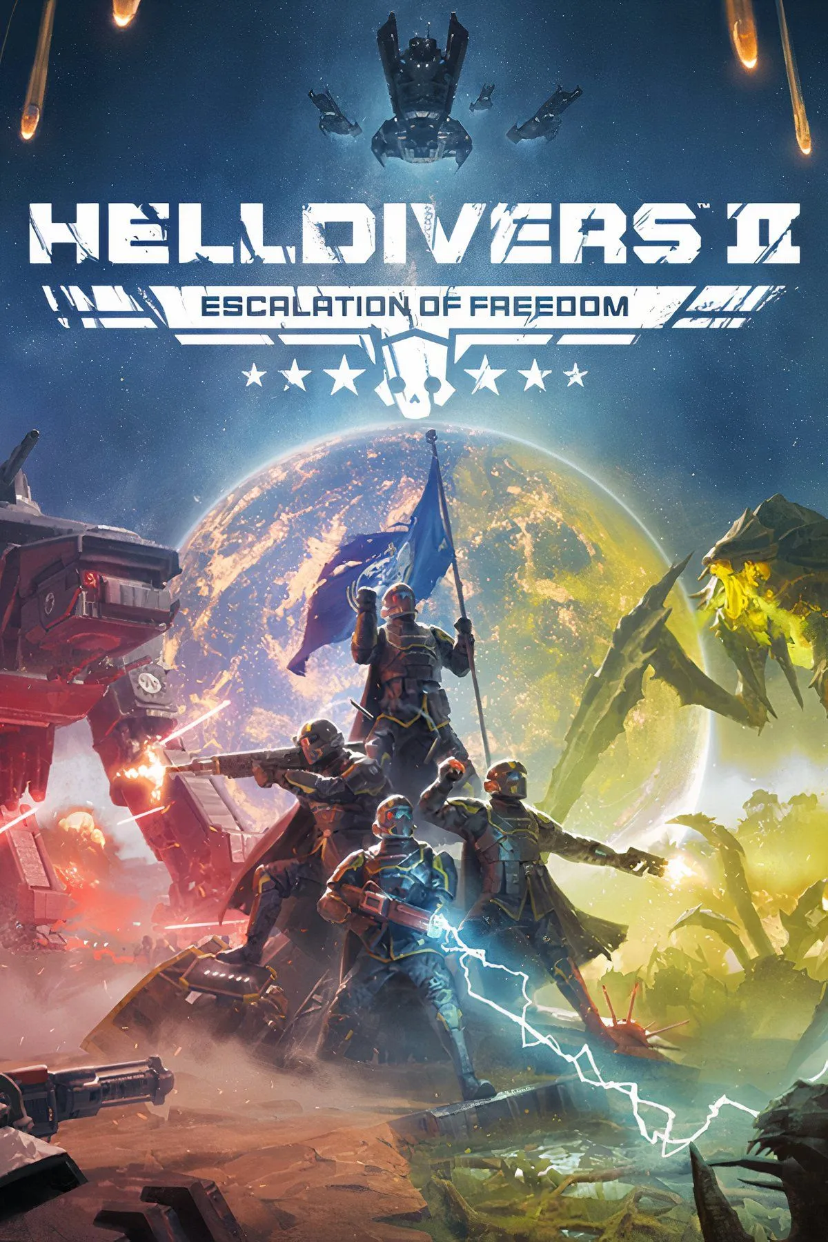 Các chiến binh Helldivers 2 đang chiến đấu trong môi trường khắc nghiệt
